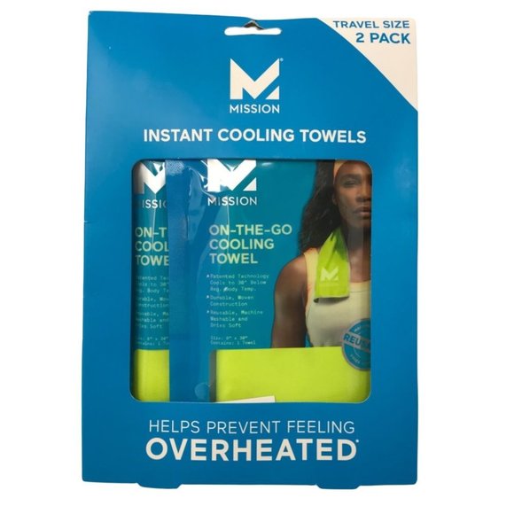 Mission On-The-Go Instant Cooling Towels 2 Pack - Picture 1 of 4